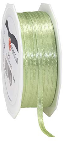C.E. Pattberg Satin pastellgrün, 50 m Satinband zum Einpacken von Geschenken, 3 mm Breite, Geschenkband zum Dekorieren & Basteln, Dekoband für Präsente, zu jedem Anlass