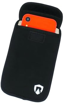 RadiArmor EMF-blockierende Handyhülle – EMF-blockierende Tasche, die für die meisten Handys geeignet ist – aktualisierte Version (schwarz, groß)