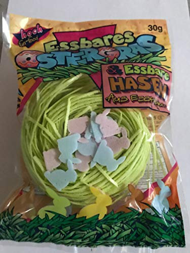 Essbares Ostergras (grün mit Osterhasen)