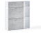 Skraut Home – Schuhschrank – 102 x 90 x 26 cm – Kapazität für 12 Paar Schuhe – 2 Flügeltüren + 1 Schublade – Windmodell – Weiß/Zement-Finish