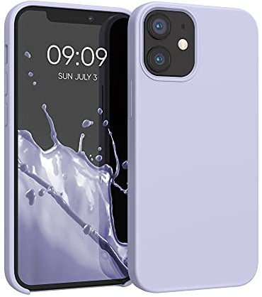 kwmobile Handyhülle für iPhone 12 mini Hülle, für iPhone 12 mini Case - Hülle Silikon - kabelloses Laden - Pastell Lavendel