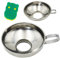 TheStriven 3 Piezas Embudo de Mermelada Embudo para Conservas Embudo Cónico Embudo Enlatado Embudo de Boca Ancha para el Transporte de Aceites, Polvos, Frijoles y Mermeladas, con Esponja Limpiadora