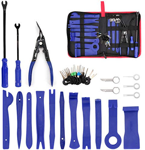 UTSAUTO 37Pcs Auto Audio Trim Removal Tool Set Car Panel Door Audio Trim Removal Install Tool Kit with Storage Bag