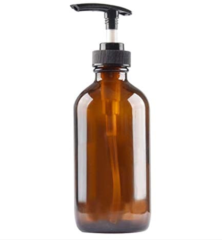 250ML / 8.5OZ Brown Glass Pump Bottles Pump Lotion Dispenser Container Jars Empty Bottle with Pump Multipurpose For Emulsion Shampoo Body Wash Bath Shower Toiletries Liquid Containers