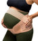 BABYGO® Bauchgurt Bauchband Schwangerschaft | Schwangerschaftsgürtel Stützgürtel bauchstütze beckengurt | inklusive Übungsbuch - Yoga für Schwangere XL Beige