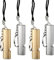 DEEDPF 4 Survival-Pfeifen mit Schlüsselanhänger und Kordel, Aluminiumlegierung, Doppelrohr mit hohem Dezibel, Rettung, Reisen, Sport, Training von Haustieren