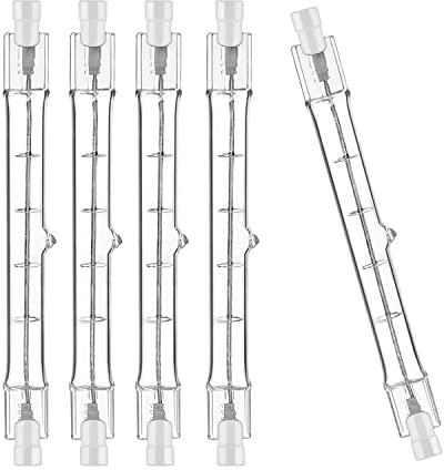Jaenmsa R7S Halogen Leuchtmittel 78mm 100W 230V, 5er Pack Halogenstab R7S 78mm, Halogen Birne r7s Dimmbar Halogenstablampe für baustrahler, Arbeit Landschaftsbeleuchtung,Wohnzimmerleuchten