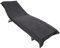 Sowel® Frottee Liegen Auflage, 100% Bio-Baumwolle, Strandtuch mit Kapuzenüberschlag, rutschfest für Strand- und Garten-Liegen, 220 x 85 cm, Anthrazit/Anthrazit