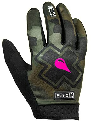 Muc Off Kinder Fahrrad Handschuhe, Camo - Grün, XS, MU-GLO-2011
