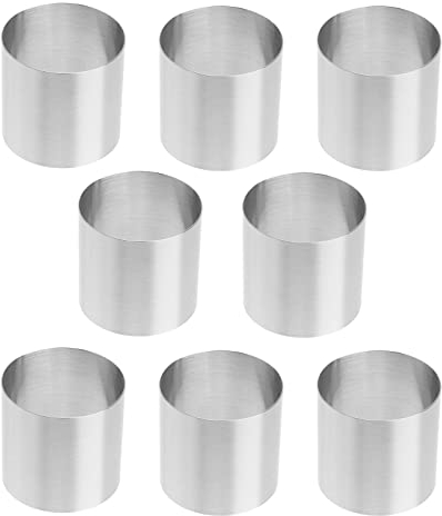 DOITOOL 8stücke Mini Runde Mousse Kuchen Formen Biscuit Backform Runde Tortenring Backzubehör Für Desserts Muffins Und Törtchen DIY Backprojekte