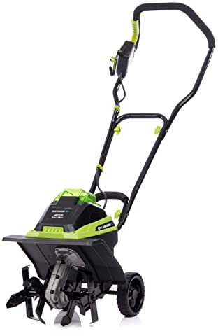 Earthwise Power Tools by ALM TC70040EW 11-Inch 40-Volt Lithium-Ion Cordless Electric Tiller/Cultivator, 4Ah Battery & Charger Included, Green