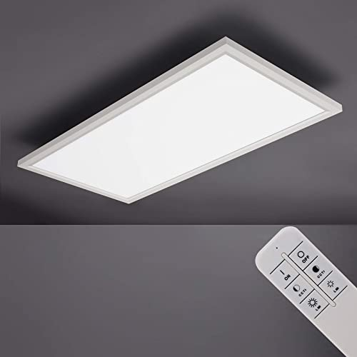 IMPTS LED Panel Deckenleuchte Dimmbar 30x60cm Deckenpanel Deckenbeleuchtung mit Fernbedienung, Einstellbare Farbtemperatur, 25W Lampe Flach für Wohnzimmer, Küche, Badezimmer, Schlafzimmer, Balkon