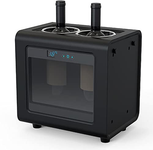 SONLED Electric Wine Bottle Cooler, Mini Electric Wine Chiller for Wine and Beverages, Glass Door and Compact Size, Smart Thermostat Control, Led Touch Button for Easy Operation