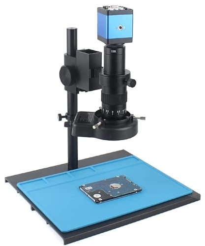 HDMI USB Digital Video Monocular 13MP 38MP 2K Microscopio Cámara Continus Zoom 300X C-Mount Soldadura Herramientas de reparación de teléfonos móviles (Color : I HDMI Camera)