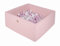 MEOWBABY Piscine À Balles pour Bébé - Carré 90x90x40cm Piscine a Balle pour Enfant avec 200 Balle, Coton, Rose Clair: Blanc/Rose Pastel/Transparent