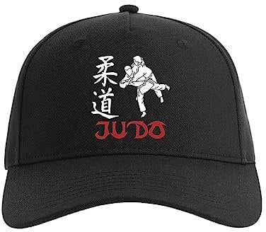 Judo Martial Art Japanische Kanji Baseball Cap Unisex Einstellbare Flexfit Urban Curved Bill Baumwolle Papa Hut Sport, Schwarz , One size