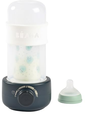 BÉABA, Flaschen-/Gläschenwärmer, Flaschensterilisator, Sauger, Muttermilchwärmer, Sanfter Dampf, Schnelles Aufwärmen, Baby Milk Second, Night blue