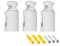 FUBESK Lot de 3 supports de rechange pour radiateur, sèche-serviettes, fixation murale blanche, espacement réglable, convient pour radiateurs de salle de bain droits ou incurvés