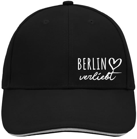 Huuraa Cappy Mütze Berlin verliebt Geschenk Black/Light Grey Berlin Präsent