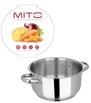 KASANOVA Pentola in acciaio inox 18 cm Mito argento cottura