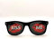 Partybrille KISS ME - für Festival, Fasching, Feiern, Fotobox, Fotoshooting, Club - Sonnenbrille mit Lochfolie für gute Sicht