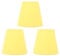 Paralume Yomiyuyr, set di 3, paralume in tessuto a forma di campana con clip in ferro per lampadine a candela E14, illuminazione soffusa per camera da letto, soggiorno, 3,5 x 5,5 (Giallo Limone)