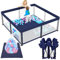 Laufstall Baby mit Matratze,127 * 127 Laufgitter baby Faltbar,Indoor&Outdoor Baby Laufgitter,Laufstall Faltbar mit 50 Ozeanbällen（blau）