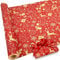 DOJoykey Weihnachts-Geschenkpapier, rotes festliches Design, 44 cm x 15 m, ideal für Geschenkverpackungen und Dekoration