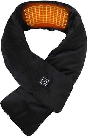 NZDFH Beheizbarer Schal USB Smart Hals und Schulter Heizung Schal Damen Winter Weihnachtsgeschenke für Frauen Winterschal Damen und Herren Schal Schwarzz (Ohne akku)