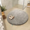 KARAT Badematte Sky, Badteppich in Rund, Dichtes, Flauschiges Wohlgefühl für Ihr Zuhause, Badvorleger rutschfest waschbar, schadstoffgeprüft (Ivory, 95 cm (Rund))