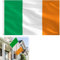 Republik Irland Nationalflagge, Irland Flagge 150 x 90 cm, Tricolour Banner, 2 Ösen, Große Irische St Patricks Day Flaggen Doppelseitig mit Messingösen, für den Außenbereich Ireland