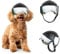 Enjoying Hundehelm mit Ohrlöchern, Haustierhelm mit Hochklappbarer Linse, Sonnen- und Windbeständiger Hundemütze, Geeignet für Hunde von 7,5-12,5kg, Silberfarbene Gläser