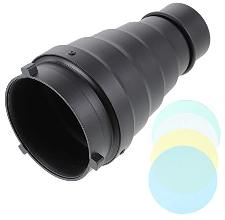 DIYEAH Tubo Fascio di Luce per Speedlight Kit Diffusore Flash Griglia Nido d Ape e Filtri Colorati per Fotografia