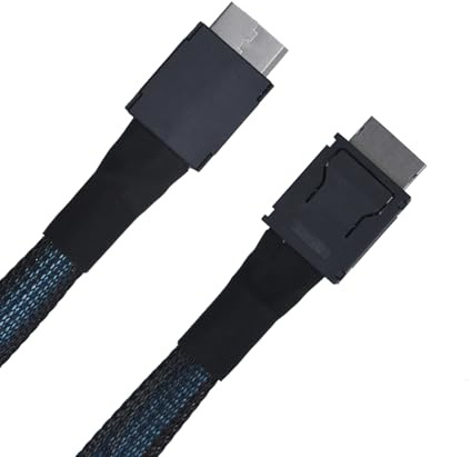 Cosentoll Oculink Kabel PCIe 4.0 SFF-8611 4i Cable Männlich Verlängerungskabel für eGPU Mini PC SSD Handheld-Spielkonsolen Laptops (200cm)