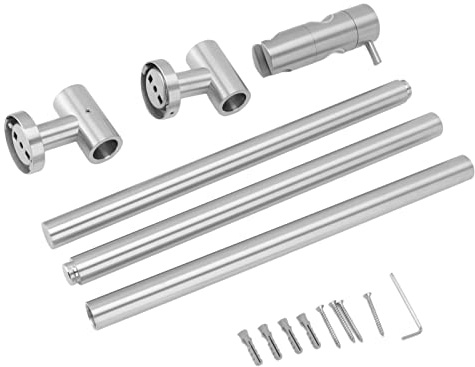 Duschstange Edelstahl, verstellbarer Brausehalter für Handbrause und Regendusche, stabile Wandhalterung Maltena, praktisch für Aranja Duschkopf - langlebig, einfache Montage,