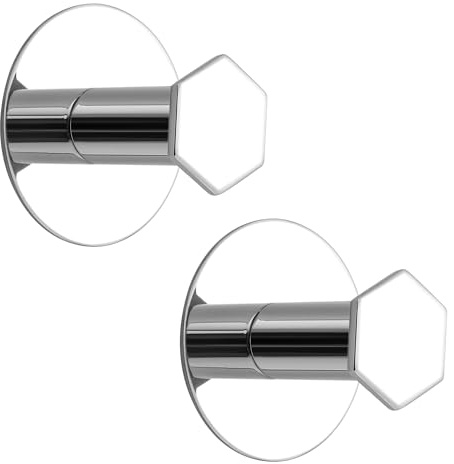 SAYAYO Crochet Adhesif Mural Patère Murale Salle de Bain 2 Pcs Chrome Poli | Crochet Adhésif Muraux en 304 Acier Inoxydable Accroche Serviette Salle de Bain pour Chambre Cuisine Entrée
