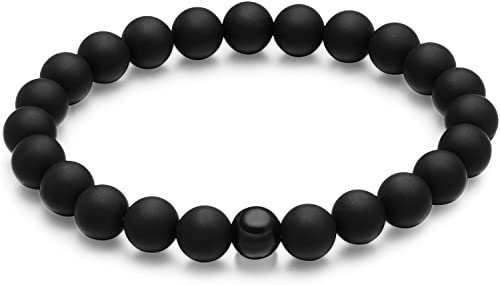 day.berlin Perlenarmband für Herren mit echten 6mm Edelsteinen | Handgemachtes Naturstein Armband 19cm lang mit flexiblem Zugband & 316L Edelstahlperle