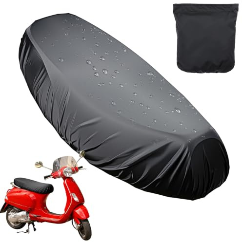 DOPENSPI Motorrad Sitzabdeckung,85-92cm Universal Motorrad-Sitzbezug (XL) | wasserdichte Sitzbezüge Sonnenschutz Sitzbank Sitzkissen mit Gummiband Moto Roller Kissenbezug für Roller Sitzschutz