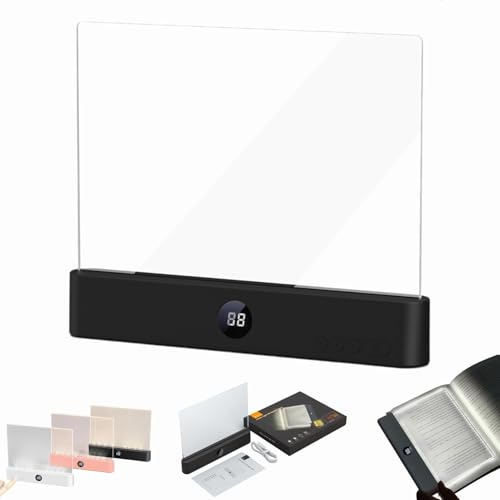 Générique Lampe De Lecture, Lampe De Lecture Pour Livre Avec 3 Couleurs Et Minuterie, Liseuse Led Lampes Lecture Livre, Couleur De LumièRe RéGlable Et Fonction Rechargeable (Noir)