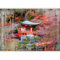 murando - Papier peint panoramique paysage 350x256 cm - Revêtement mural décoration salon - Design moderne - Bois japon automne forêt nature paysage temple texture fond c-C-0143-a-a
