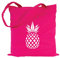 JUNIWORDS Jutebeutel, Wähle ein Motiv & Farbe, Ananas (Beutel: Pink, Text: Weiß)