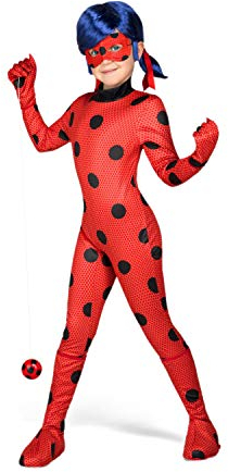 My Other Me 231160 Miraculous: Tales of Ladybug & Cat Noir Marienkäfer-Kostüm, Unisex-Kind, bunt, 12-14 años