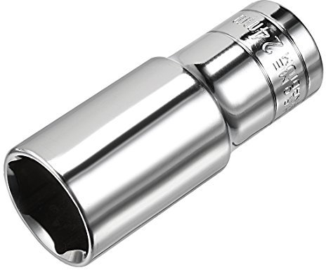sourcing map 1/2 Inch Drive 24mm 6-Point Deep Socket, Metric, Cr-V, 78mm Length