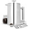 French Press Cafetiere | 1500ml Stainless Steel Coffee Press | Filters/Measuring Spoons/Bag Clip | Double Walled Insulation | 7pc Coffee Gift Set | M&W
