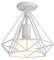 STOEX Plafonnier industrielle Retro 25cm en forme Diamant Suspension Luminaire pour Salle à Manger,Bar,Chambre (Blanc)