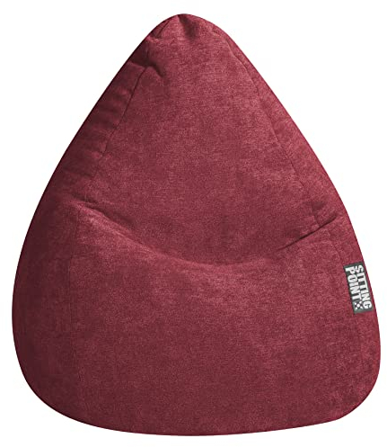 Sitting Point only by Magma BeanBag ALFA XXL Sitzsack, Made in Germany, weinrot