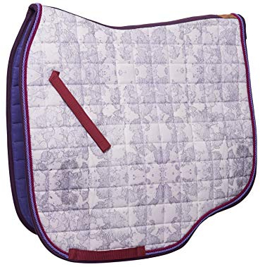 GlücksHucke Hochwertige Design Schabracke 'Lilaliebe' in Lila, Violett & Burgunder-Rot mit Blätter-Motiv (VS/SPR)
