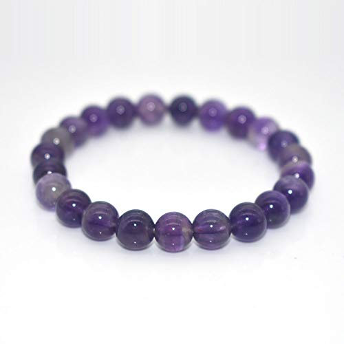 Stein Armband,Naturstein Armreif 7 Chakra 10 Mm Amethyst Yoga Stein Perlen Charme Bracelets Für Angst Männer Mädchen Paar Weihnachten Geschenk Schmuck