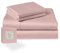 Pizuna Coton Parure de Lit 180x200 cm 2 Personnes Rose, 100% Coton Longue durée 400 Fils de Satin, 1 Drap Housse, 1 Drap Plat, 2 Taie d'oreiller, 1 Traversin (Draps de Coton 5 Pièces)