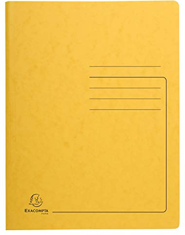Exacompta 240229E Spiralhefter aus extra starkem Colorspan-Karton für DIN A4 24 x 32cm bedruckt bis zu 300 Blatt gelb Hefter ideal für Büro und Schule